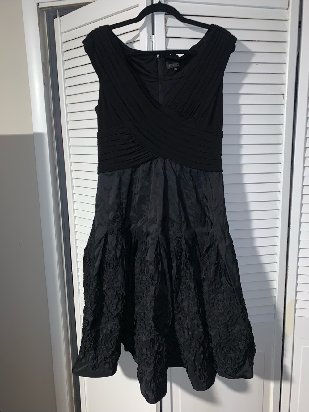 Adrianna Papell Plus Size Women’s Pleated Rosette Cocktail Dress